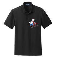 4th Of July T Rex Dino Trex Dinosaur Monster Truck Fireworks Dry Zone Grid Polo