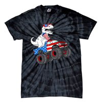 4th Of July T Rex Dino Trex Dinosaur Monster Truck Fireworks Tie-Dye T-Shirt