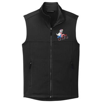 4th Of July T Rex Dino Trex Dinosaur Monster Truck Fireworks Collective Smooth Fleece Vest