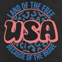 4th Of July Land Of The Free Because Of The Brave Usa Gift 7 Panel Mesh Trucker Snapback Hat