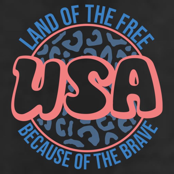 4th Of July Land Of The Free Because Of The Brave Usa Gift 7 Panel Mesh Trucker Snapback Hat