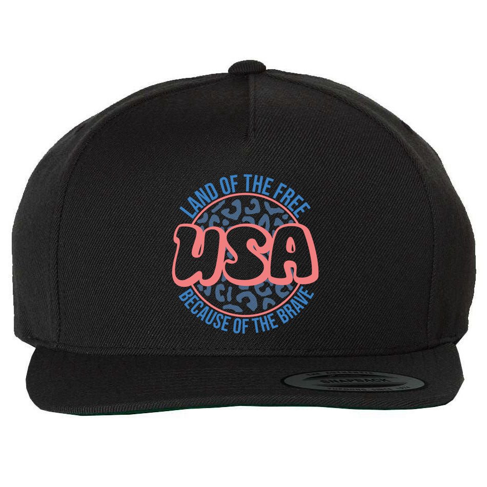 4th Of July Land Of The Free Because Of The Brave Usa Gift Wool Snapback Cap