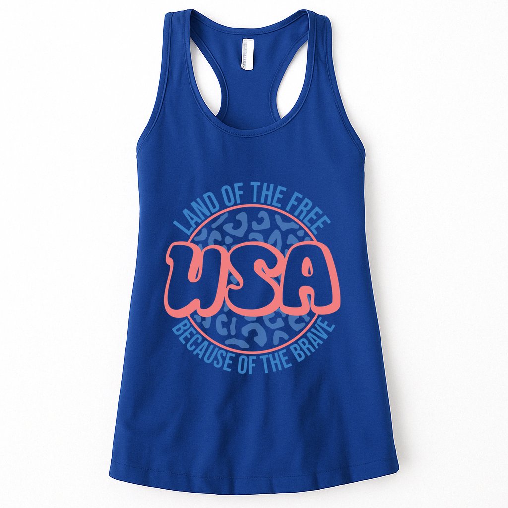 4th Of July Land Of The Free Because Of The Brave Usa Gift Womens Tank Top