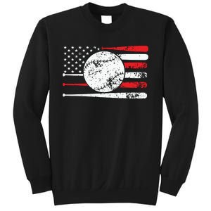 4th Of July Baseball American Flag Sweatshirt