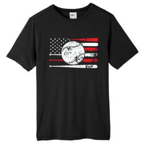 4th Of July Baseball American Flag Tall Fusion ChromaSoft Performance T-Shirt