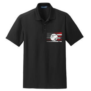 4th Of July Baseball American Flag Dry Zone Grid Polo