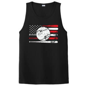 4th Of July Baseball American Flag PosiCharge Competitor Tank