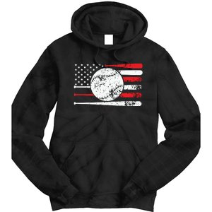 4th Of July Baseball American Flag Tie Dye Hoodie