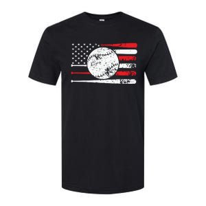 4th Of July Baseball American Flag Softstyle CVC T-Shirt