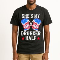4th of July Matching Couple She's Is My Drunker Half Tall T-Shirt