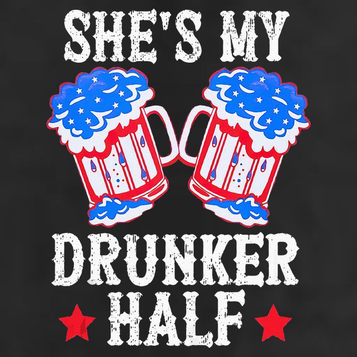 4th of July Matching Couple She's Is My Drunker Half 15oz Campfire Ceramic Mug