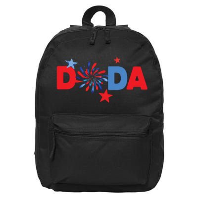 4th Of July Birthday Matching One Little Firecracker 16 in Basic Backpack