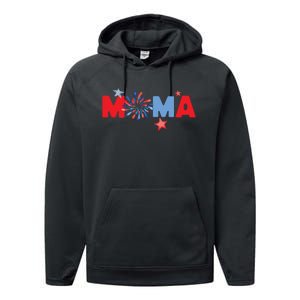 4th Of July Birthday Matching One Little Firecracker Performance Fleece Hoodie