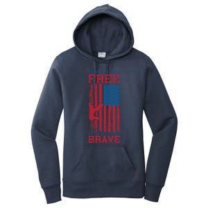 4th Of July Home Of The Free Because Of The Brave Soldier Gift Women's Pullover Hoodie