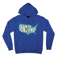 4th Of July Map Of The Usa Land Of The Free Meaningful Gift Hoodie