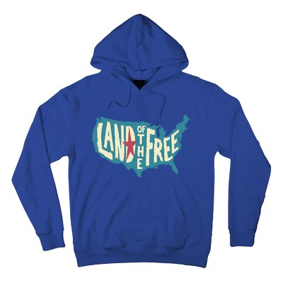 4th Of July Map Of The Usa Land Of The Free Meaningful Gift Hoodie