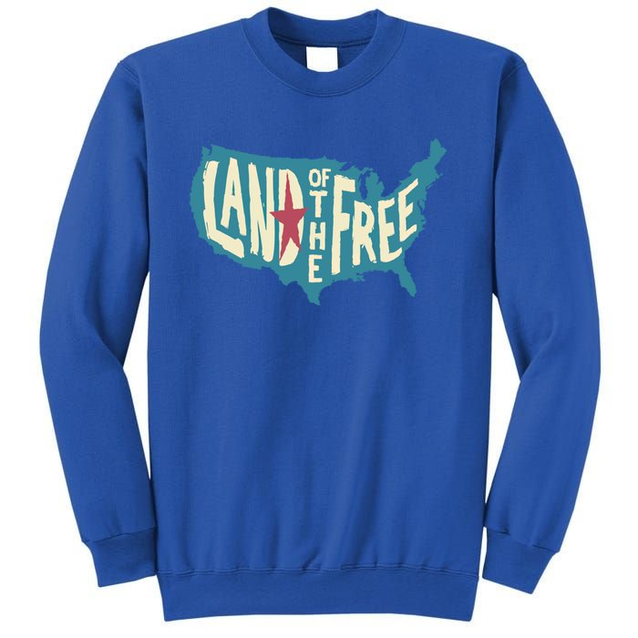 4th Of July Map Of The Usa Land Of The Free Meaningful Gift Sweatshirt