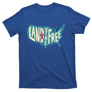 4th Of July Map Of The Usa Land Of The Free Meaningful Gift T-Shirt