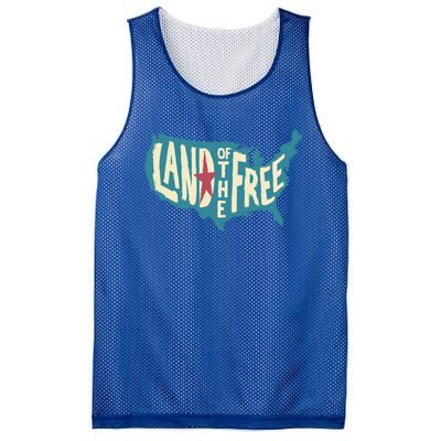 4th Of July Map Of The Usa Land Of The Free Meaningful Gift Mesh Reversible Basketball Jersey Tank