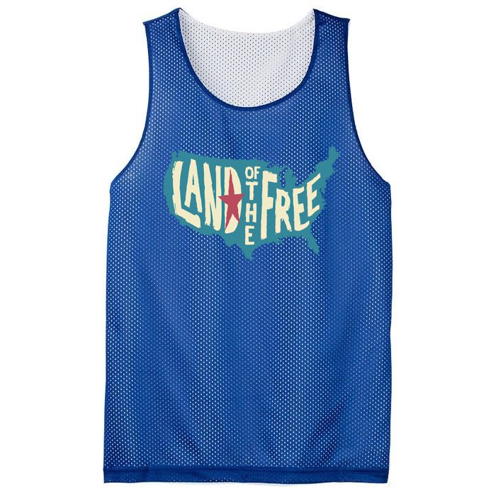 4th Of July Map Of The Usa Land Of The Free Meaningful Gift Mesh Reversible Basketball Jersey Tank