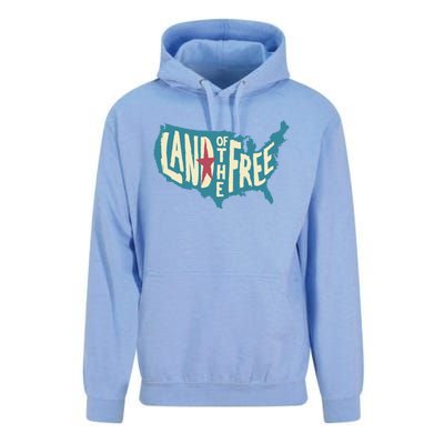 4th Of July Map Of The Usa Land Of The Free Meaningful Gift Unisex Surf Hoodie