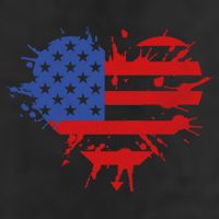 4th Of July American Flag Patriotic I Heart The USA 7 Panel Mesh Trucker Snapback Hat