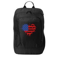 4th Of July American Flag Patriotic I Heart The USA City Backpack