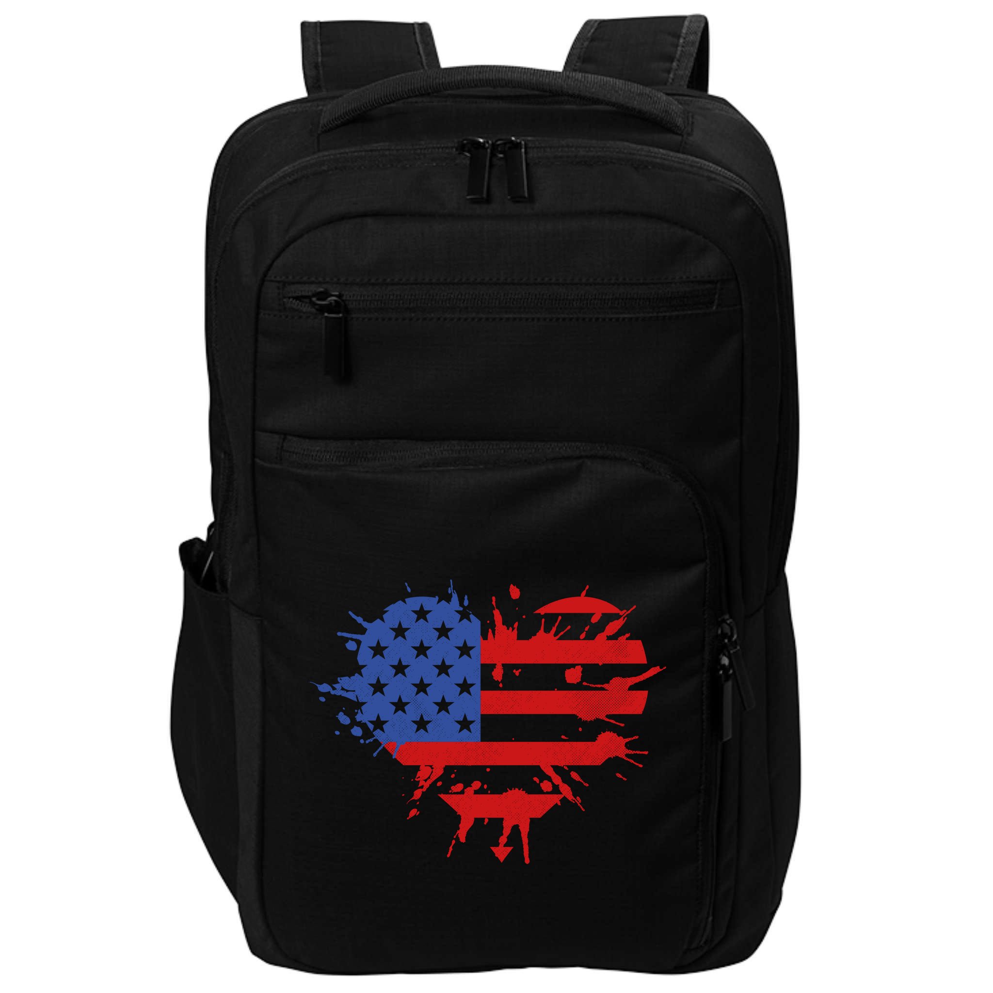 4th Of July American Flag Patriotic I Heart The USA Impact Tech Backpack