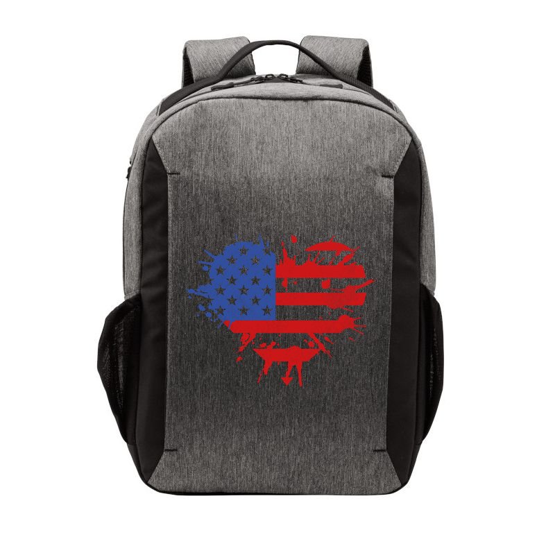 4th Of July American Flag Patriotic I Heart The USA Vector Backpack
