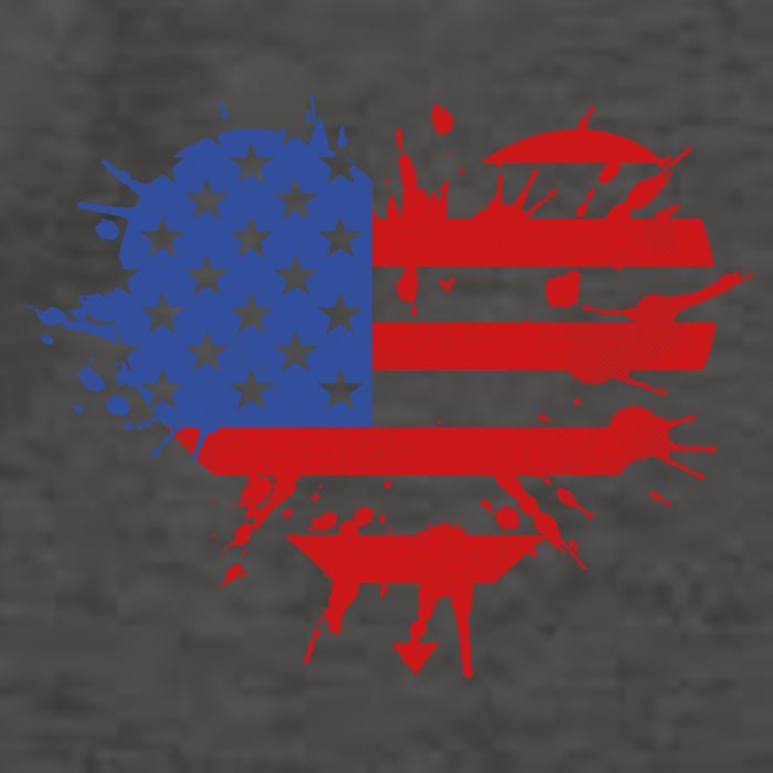 4th Of July American Flag Patriotic I Heart The USA Vector Backpack