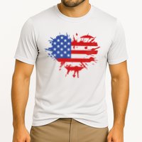 4th Of July American Flag Patriotic I Heart The USA Cooling Performance Crew T-Shirt