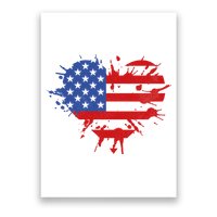 4th Of July American Flag Patriotic I Heart The USA Poster