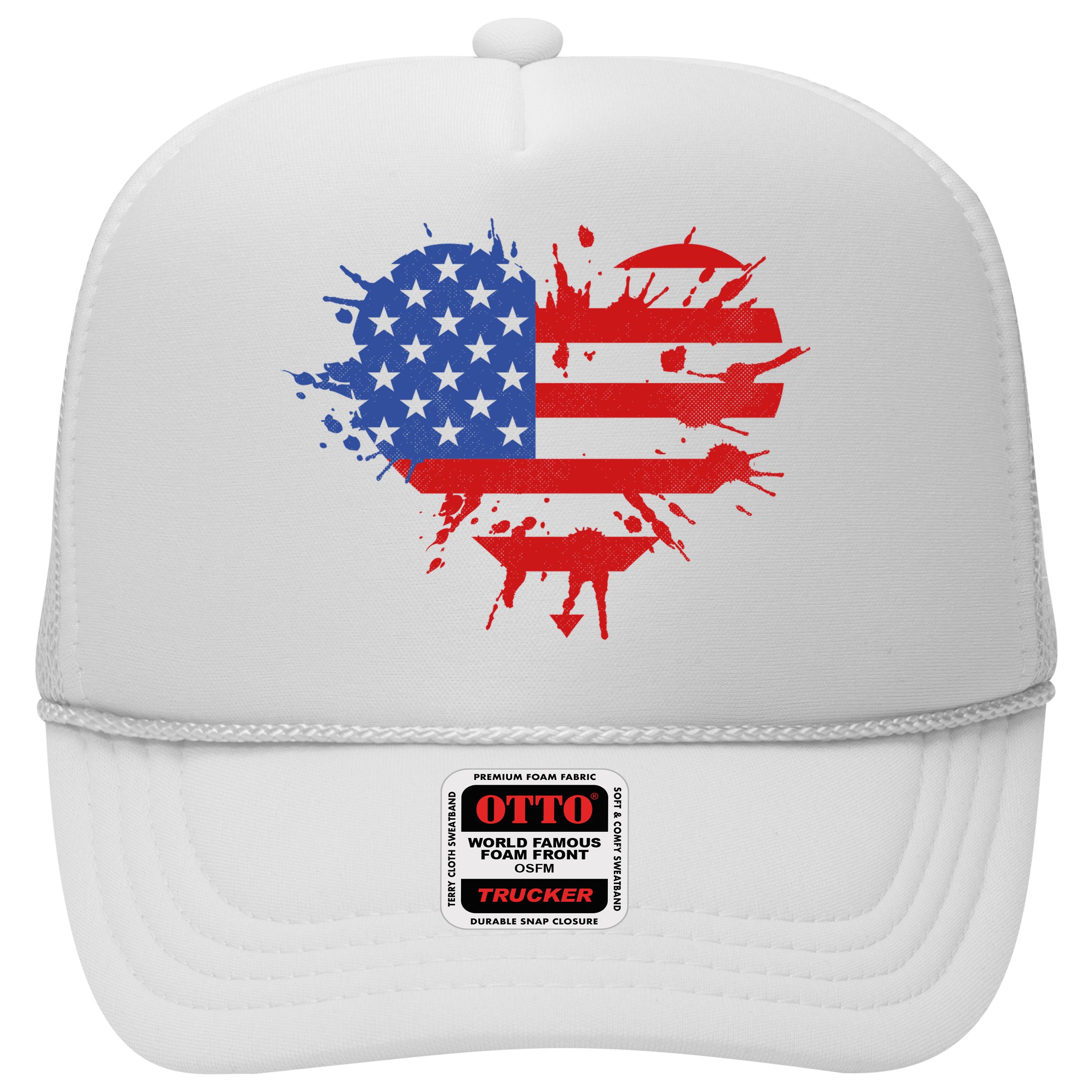 4th Of July American Flag Patriotic I Heart The USA Hat