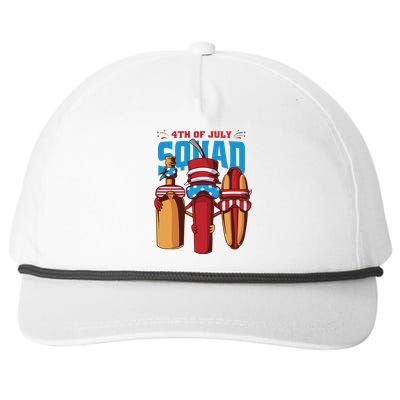 4th Of July Squad Snapback Five-Panel Rope Hat