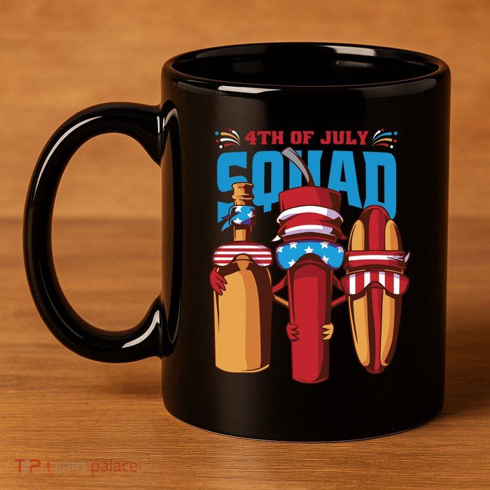 4th Of July Squad 11oz C Handle Ceramic Mug