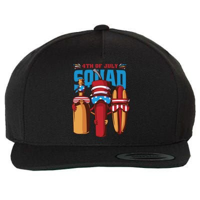 4th Of July Squad Wool Snapback Cap