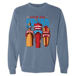 4th Of July Squad Garment-Dyed Sweatshirt