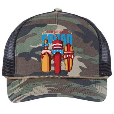 4th Of July Squad Retro Rope Trucker Hat Cap