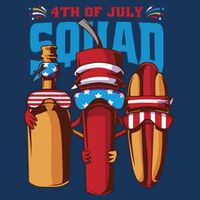 4th Of July Squad 16 in Basic Backpack