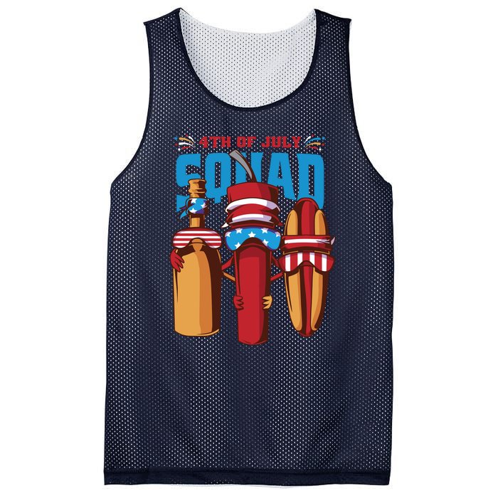 4th Of July Squad Mesh Reversible Basketball Jersey Tank