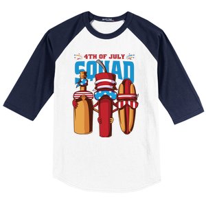 4th Of July Squad Baseball Sleeve Shirt