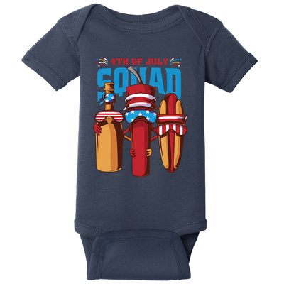 4th Of July Squad Baby Bodysuit