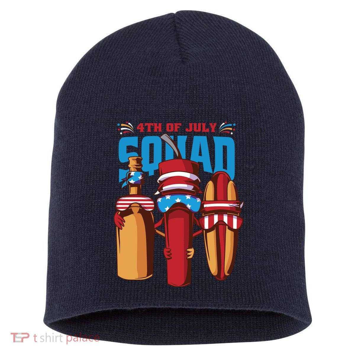 4th Of July Squad Short Acrylic Beanie