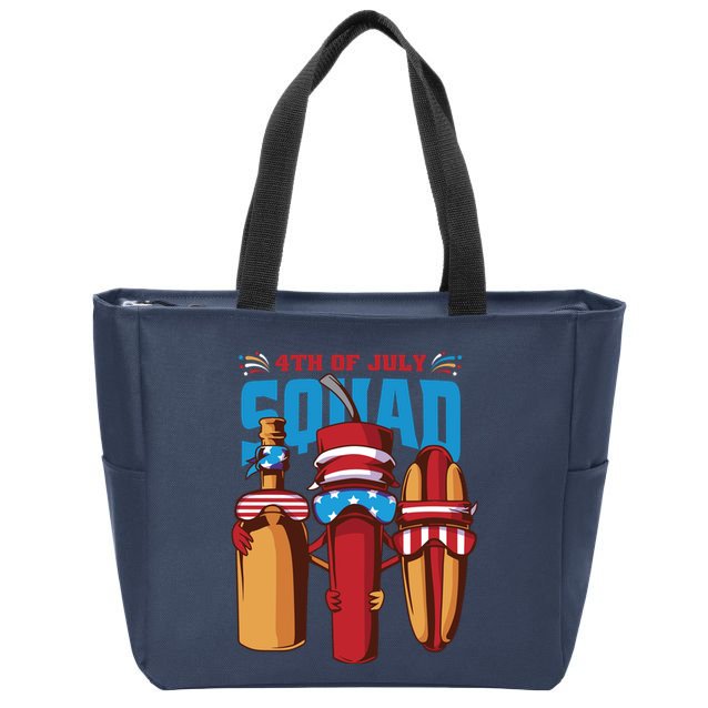 4th Of July Squad Zip Tote Bag