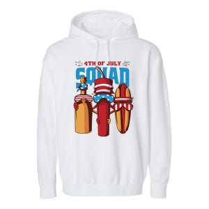 4th Of July Squad Garment-Dyed Fleece Hoodie