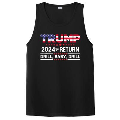 4th Of July Trump 2024 Drill Baby Drill Us Flag Republican Gift PosiCharge Competitor Tank