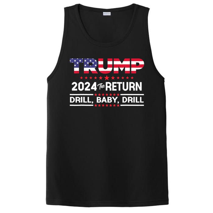 4th Of July Trump 2024 Drill Baby Drill Us Flag Republican Gift PosiCharge Competitor Tank