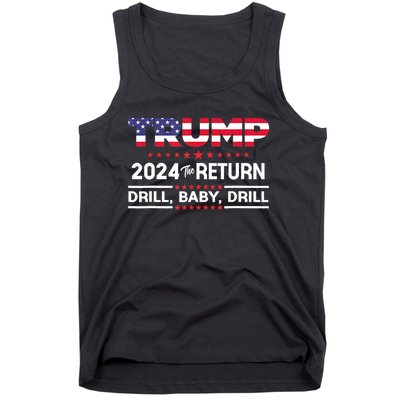 4th Of July Trump 2024 Drill Baby Drill Us Flag Republican Gift Tank Top