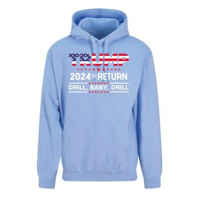 4th Of July Trump 2024 Drill Baby Drill Us Flag Republican Gift Unisex Surf Hoodie