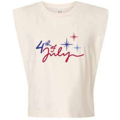 4th Of July Celebration Cute Garment-Dyed Women's Muscle Tee